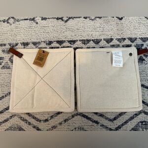 NWT, Beige Canvas Pot Holders, set of 2
